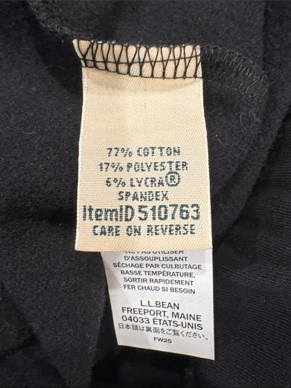 L.L. Bean Women's Perfict Fit Fleece backed slim leg Pant. Large - Picture 4 of 5